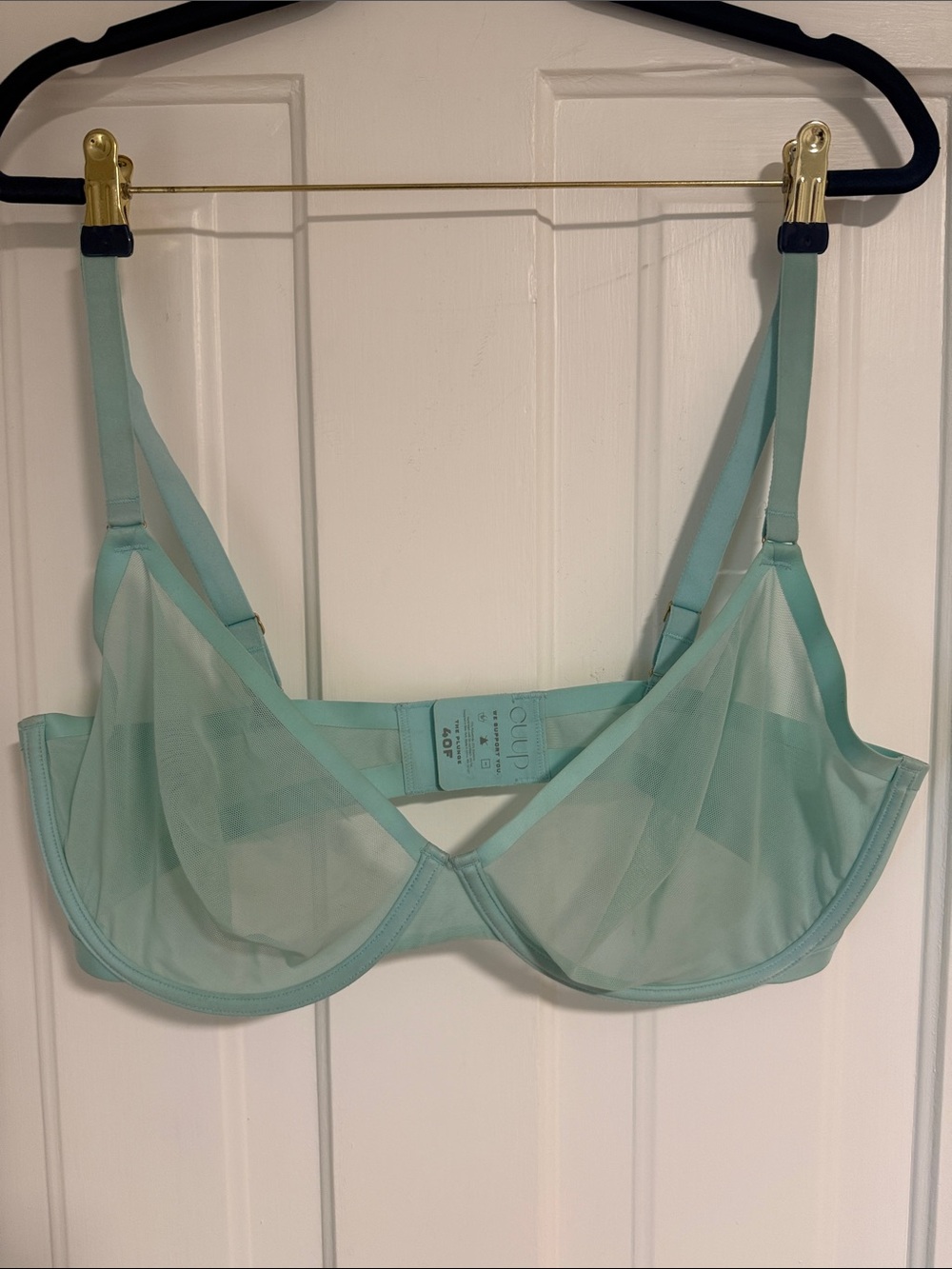 Sheer Underwire Bra in Mint Green CUUP the plunge bra 40F